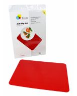 Tapis rectangulaire antidérapant - rouge - 35,5 x 25,5 cm